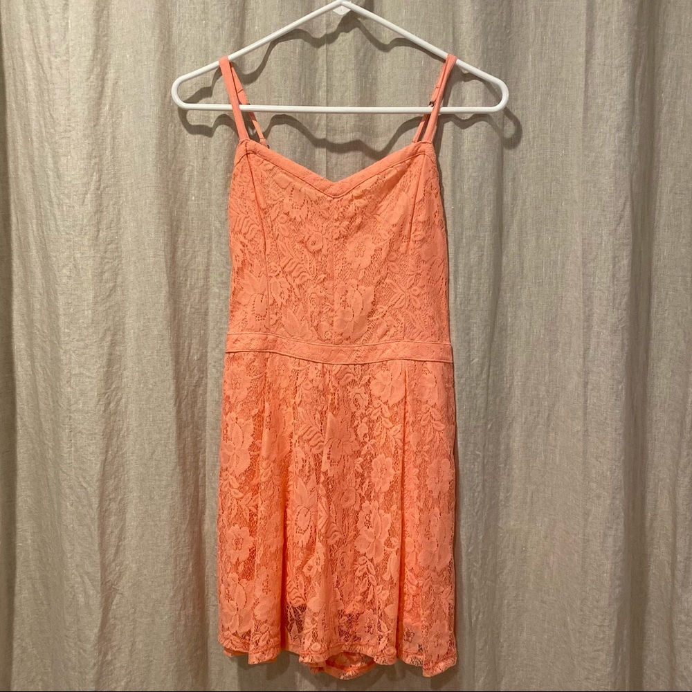 Holister coral colored romper